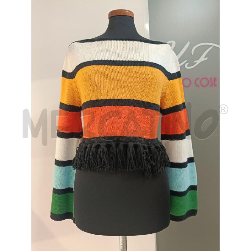MAGLIONE DONNA LUISA SPAGNOLI RIGHE FRANGE | Mercatino dell'Usato Roma gregorio vii 1