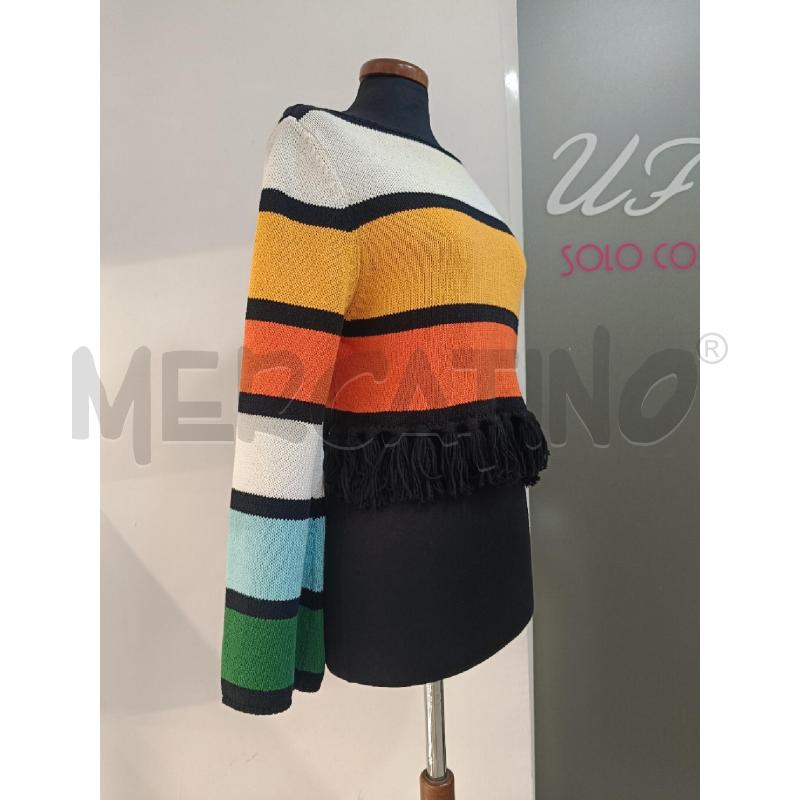 MAGLIONE DONNA LUISA SPAGNOLI RIGHE FRANGE | Mercatino dell'Usato Roma gregorio vii 2