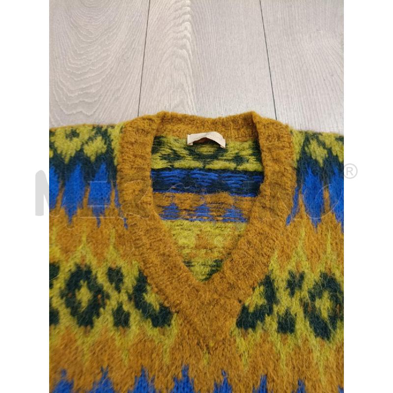 MAGLIONE DONNA MOMONI  SENAPE VERDE BLU MISTO ALPACA MOHAIR | Mercatino dell'Usato Roma gregorio vii 3