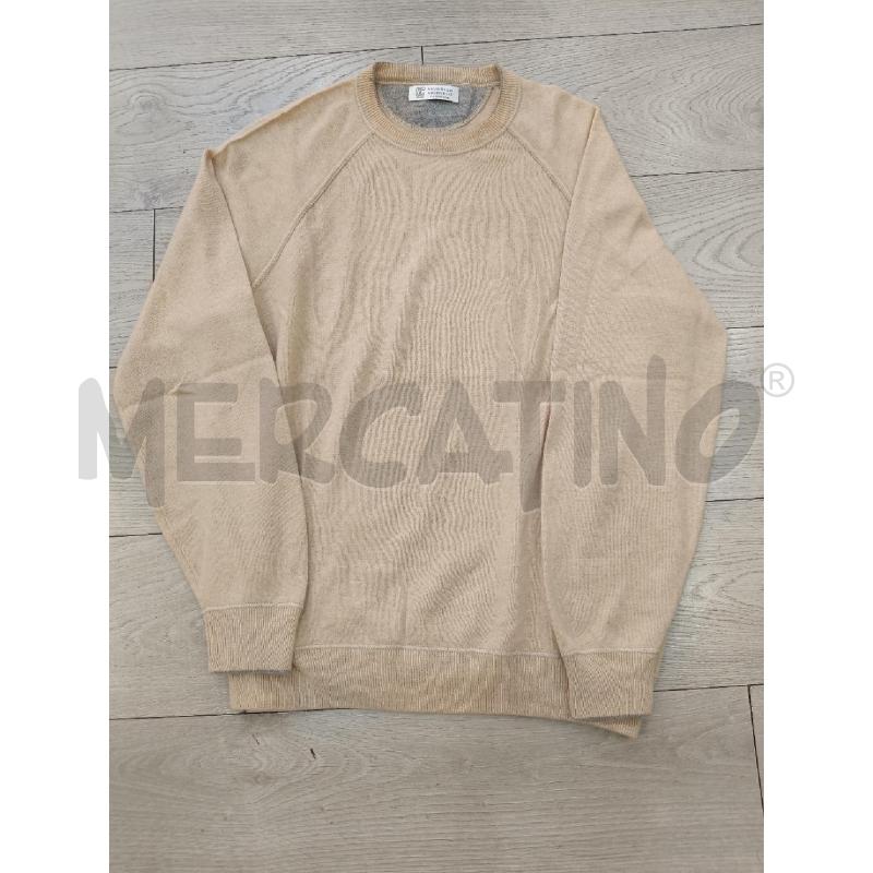MAGLIONE UOMO BRUNELLO CUCINELLI BEIGE CASHMERE | Mercatino dell'Usato Roma gregorio vii 1