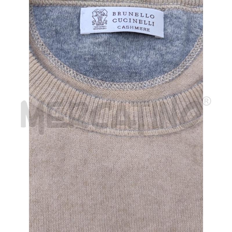 MAGLIONE UOMO BRUNELLO CUCINELLI BEIGE CASHMERE | Mercatino dell'Usato Roma gregorio vii 3