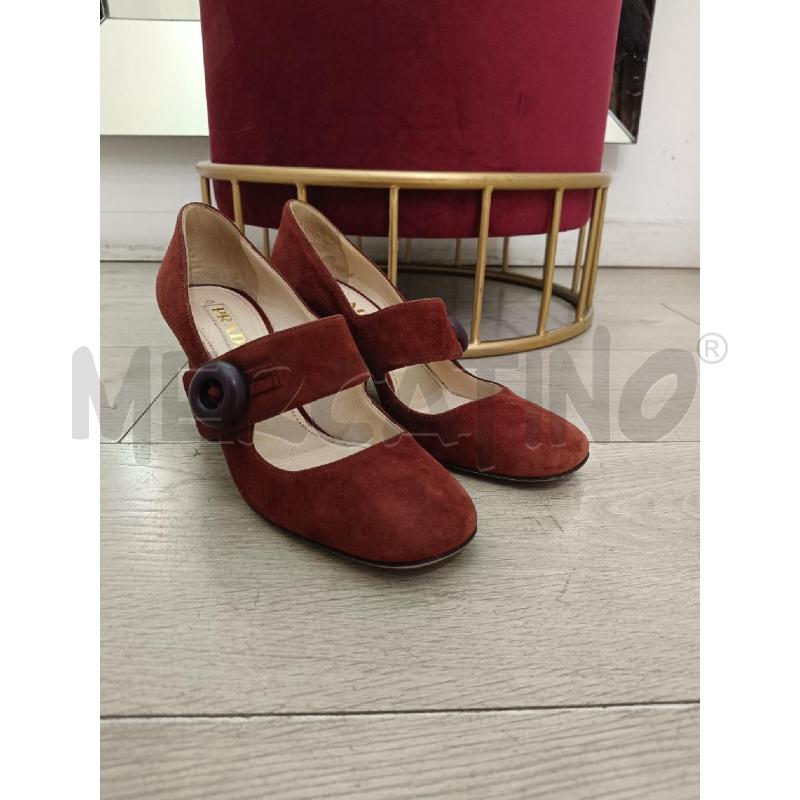 MARY JANE PRADA ROSSO MATTONE CAMOSCIO  | Mercatino dell'Usato Roma gregorio vii 1