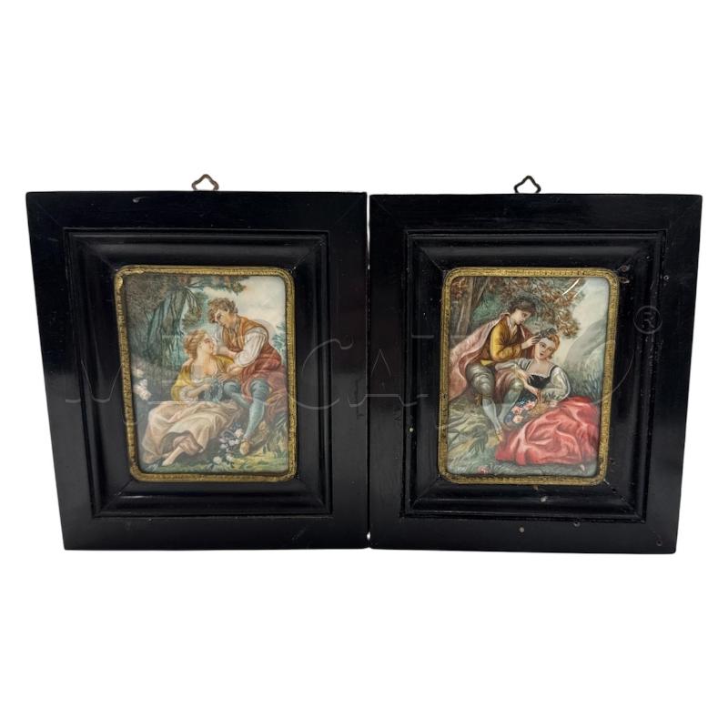 MINIATURA DIPINTA INNAMORATI CORN NER A | Mercatino dell'Usato Roma gregorio vii 1