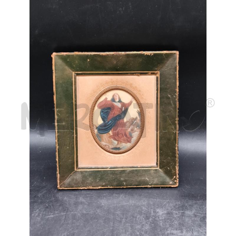 MINIATURA MADONNA CON PUTTI C PELLE VERDE  | Mercatino dell'Usato Roma gregorio vii 1