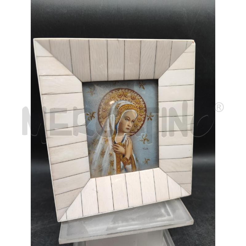 MINIATURA MADONNINA VESTE BIANCA DORATA  | Mercatino dell'Usato Roma gregorio vii 1
