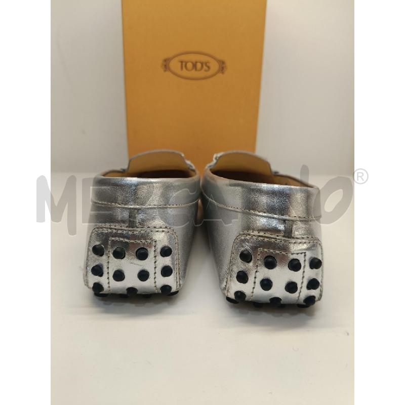 MOCASSINI TOD'S HEAVEN STRASS + FRANGE ARGENTATO | Mercatino dell'Usato Roma gregorio vii 4