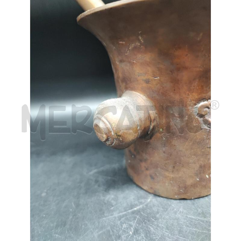 MORTAIO BRONZO STEMMA CON PESTELLO  | Mercatino dell'Usato Roma gregorio vii 3