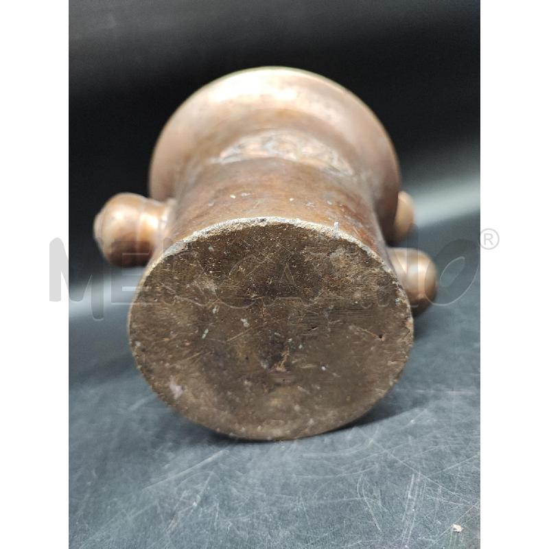 MORTAIO BRONZO STEMMA CON PESTELLO  | Mercatino dell'Usato Roma gregorio vii 4