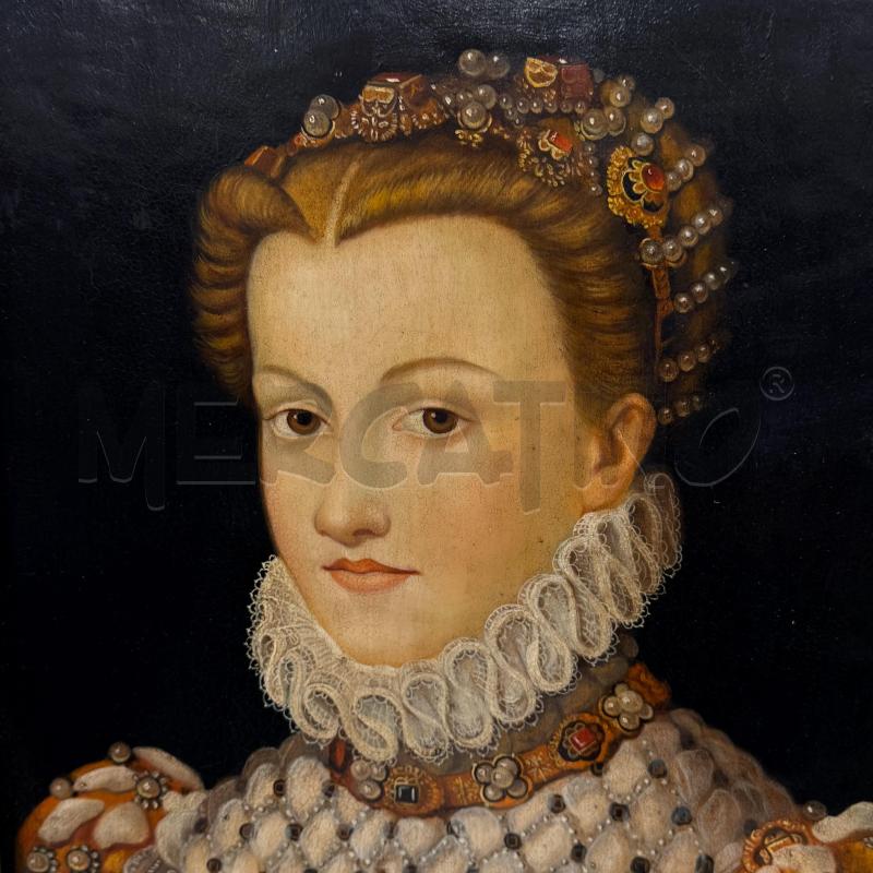OLIO RITRATTO DONNA CORN NERA 69X45 | Mercatino dell'Usato Roma gregorio vii 2