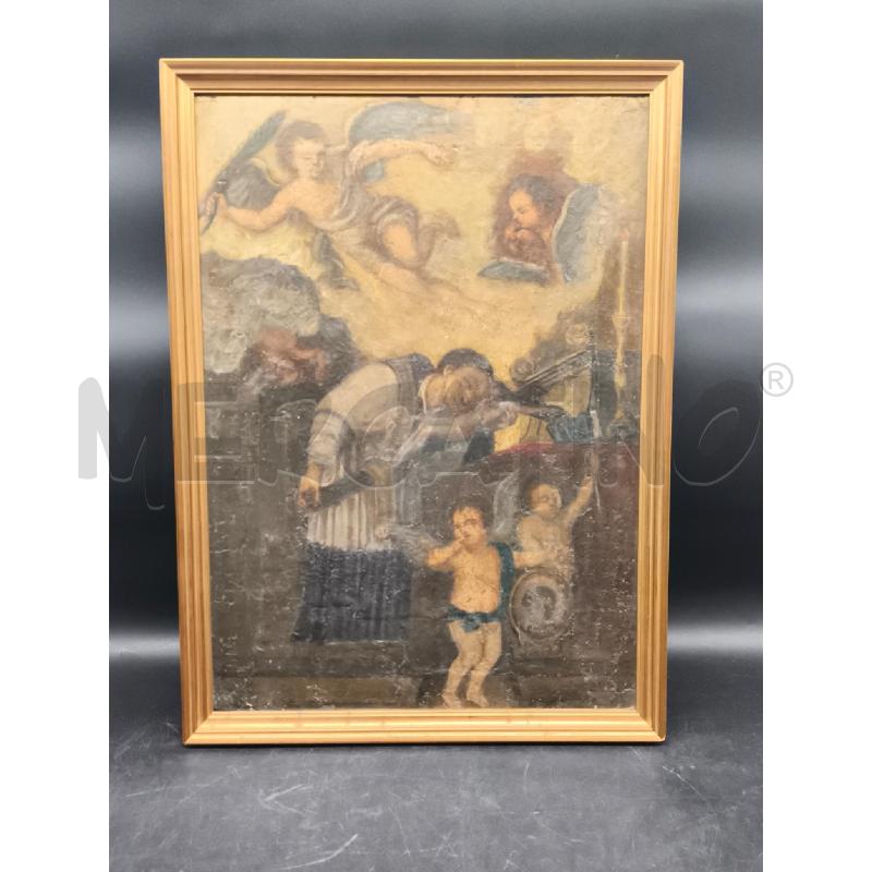 OLIO SU TAVOLA ANTICO PUTTI | Mercatino dell'Usato Roma gregorio vii 1