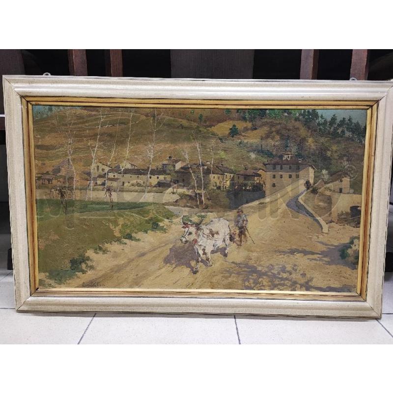 OLIO SU TAVOLA CARRO BUOI  | Mercatino dell'Usato Roma gregorio vii 1