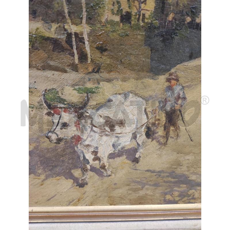 OLIO SU TAVOLA CARRO BUOI  | Mercatino dell'Usato Roma gregorio vii 2