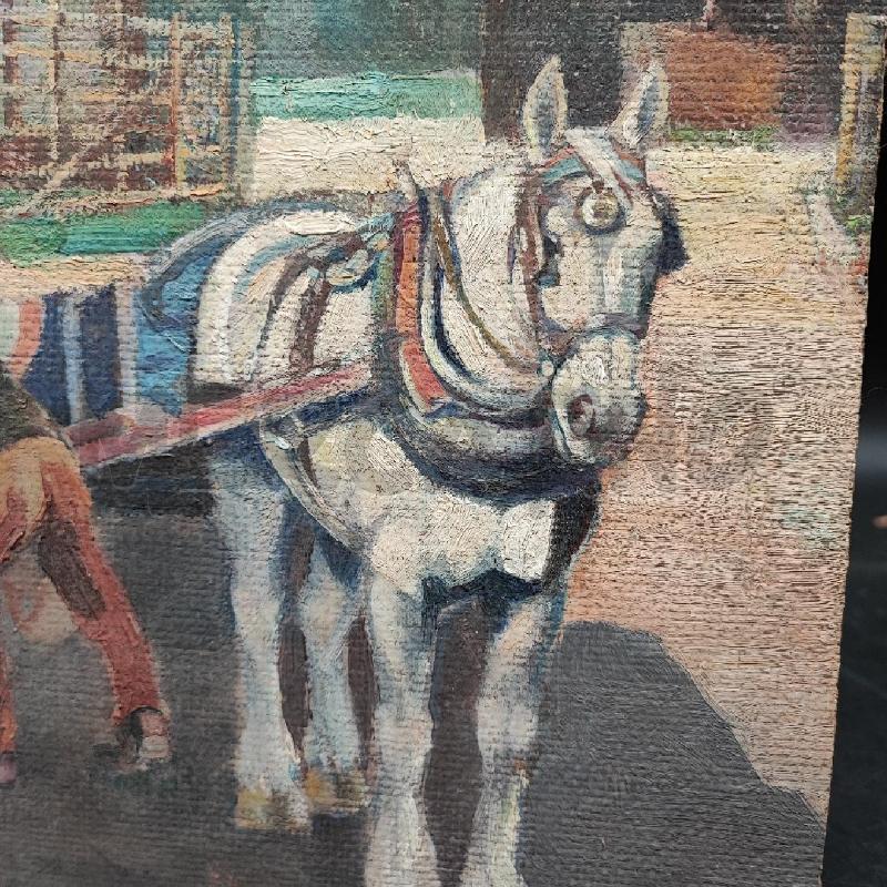 OLIO SU TAVOLA CONTADINO CAVALLO BIANCO  | Mercatino dell'Usato Roma gregorio vii 2
