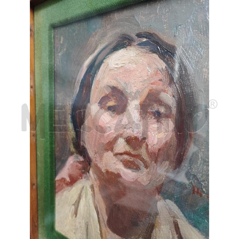 OLIO SU TAVOLA VOLTO DONNA CORN LEGNO  | Mercatino dell'Usato Roma gregorio vii 4