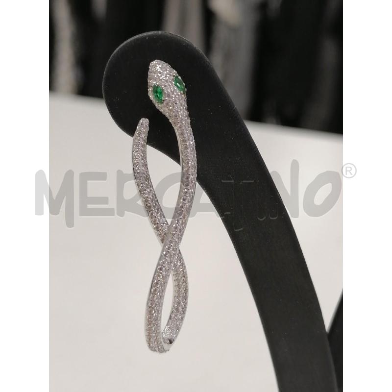 ORECCHINI APM MONACO ARG SERPENTE OCCHI VERDI | Mercatino dell'Usato Roma gregorio vii 2