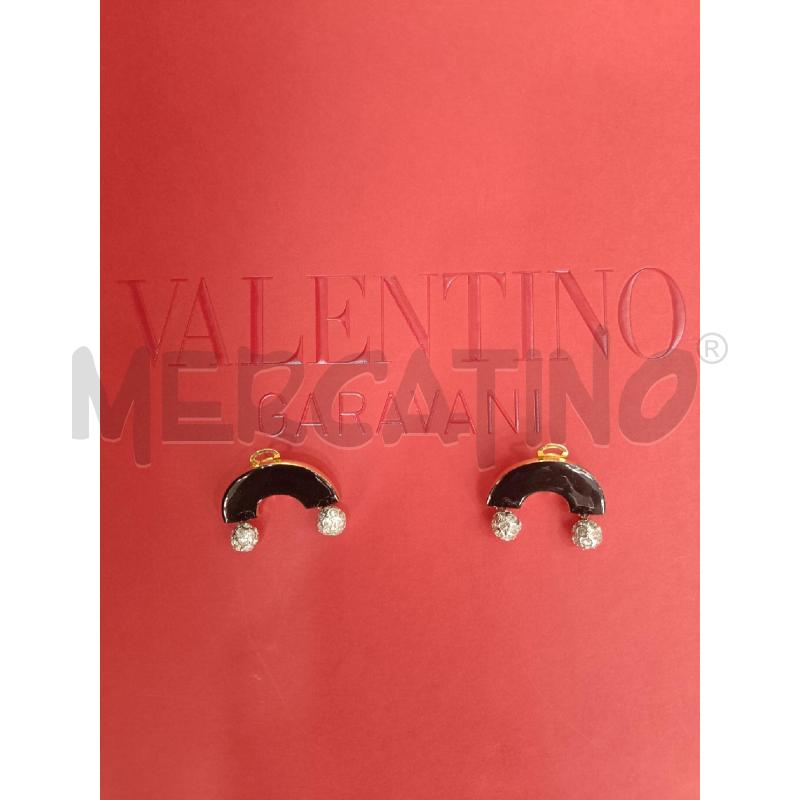 ORECCHINI VALENTINO CLIP DORATA SEMICERCHIO NERO SFERE STRASS | Mercatino dell'Usato Roma gregorio vii 1