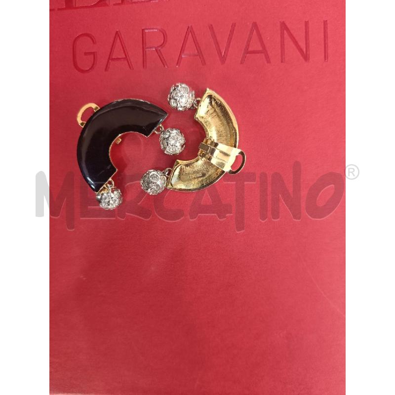 ORECCHINI VALENTINO CLIP DORATA SEMICERCHIO NERO SFERE STRASS | Mercatino dell'Usato Roma gregorio vii 2