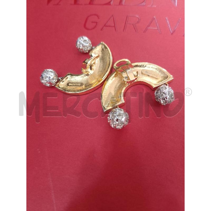 ORECCHINI VALENTINO CLIP DORATA SEMICERCHIO NERO SFERE STRASS | Mercatino dell'Usato Roma gregorio vii 3