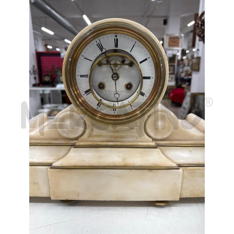 OROLOGIO ALABASTRO BIANCO INSERTI DORATI  | Mercatino dell'Usato Roma gregorio vii 2