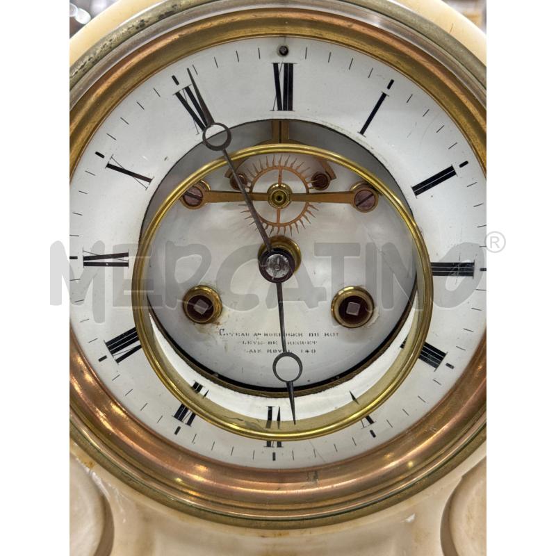OROLOGIO ALABASTRO BIANCO INSERTI DORATI  | Mercatino dell'Usato Roma gregorio vii 3