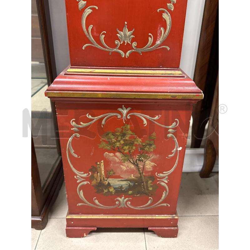 OROLOGIO PENDOLO COLONNA ROSSO CON DECOR | Mercatino dell'Usato Roma gregorio vii 4