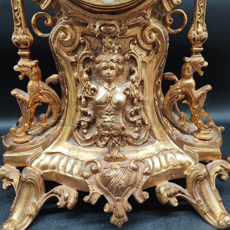 OROLOGIO TAVOLO DORATO VETRO DA RIV  | Mercatino dell'Usato Roma gregorio vii 3