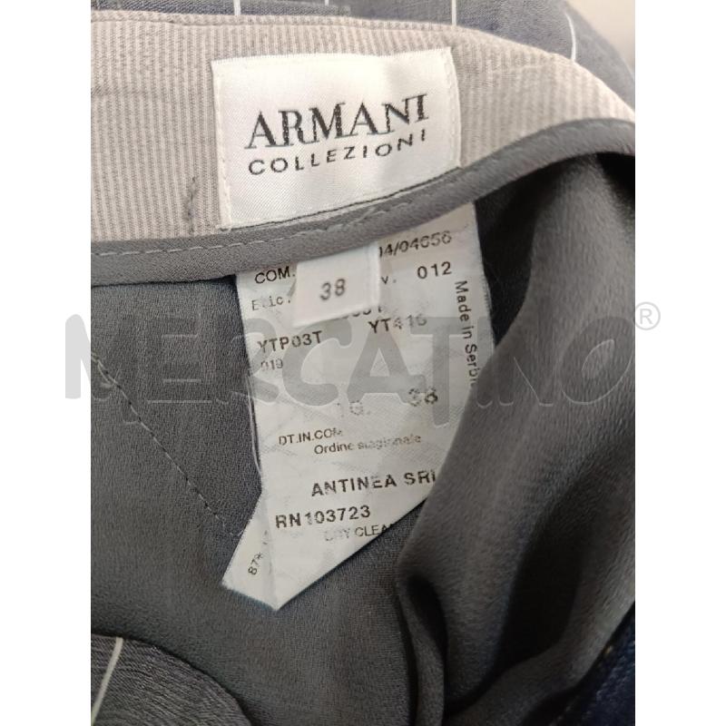 PANTALONE ARMANI COLLEZIONI GESSATO GRIGIO  | Mercatino dell'Usato Roma gregorio vii 3