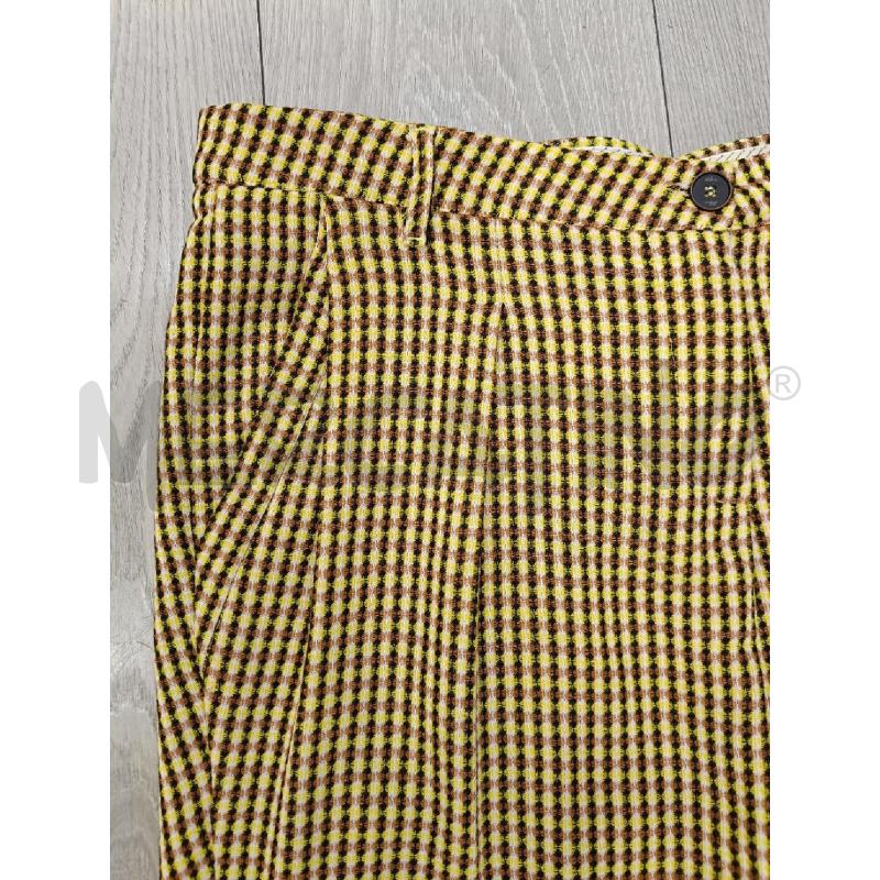PANTALONE DONNA ALYSI OVALI MARRONI NERIRIGHE GIALLE | Mercatino dell'Usato Roma gregorio vii 2