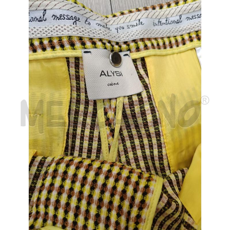 PANTALONE DONNA ALYSI OVALI MARRONI NERIRIGHE GIALLE | Mercatino dell'Usato Roma gregorio vii 3