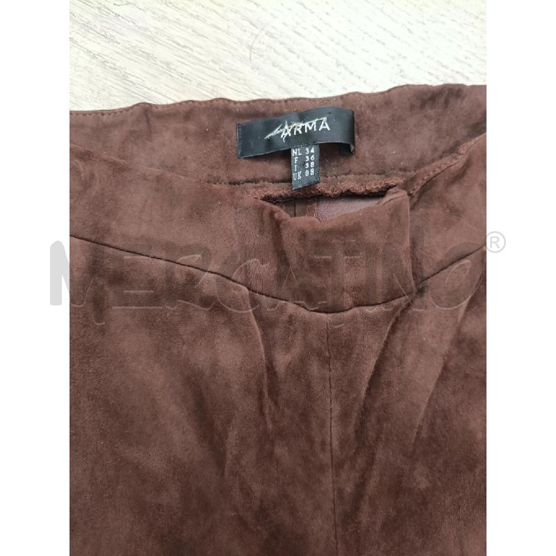 PANTALONE DONNA ARMA PELLE MARRONE  | Mercatino dell'Usato Roma gregorio vii 3