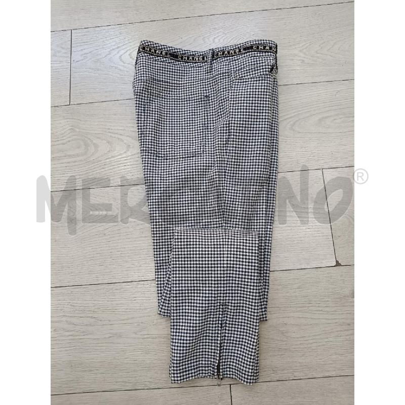PANTALONE DONNA CHANEL QUADRETTI BIANCHI BLU | Mercatino dell'Usato Roma gregorio vii 4