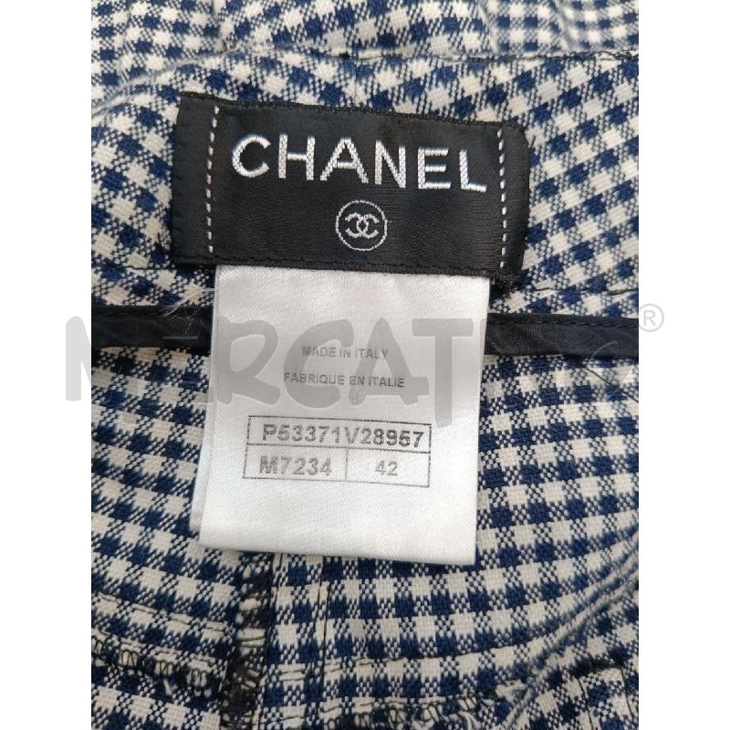 PANTALONE DONNA CHANEL QUADRETTI BIANCHI BLU | Mercatino dell'Usato Roma gregorio vii 5
