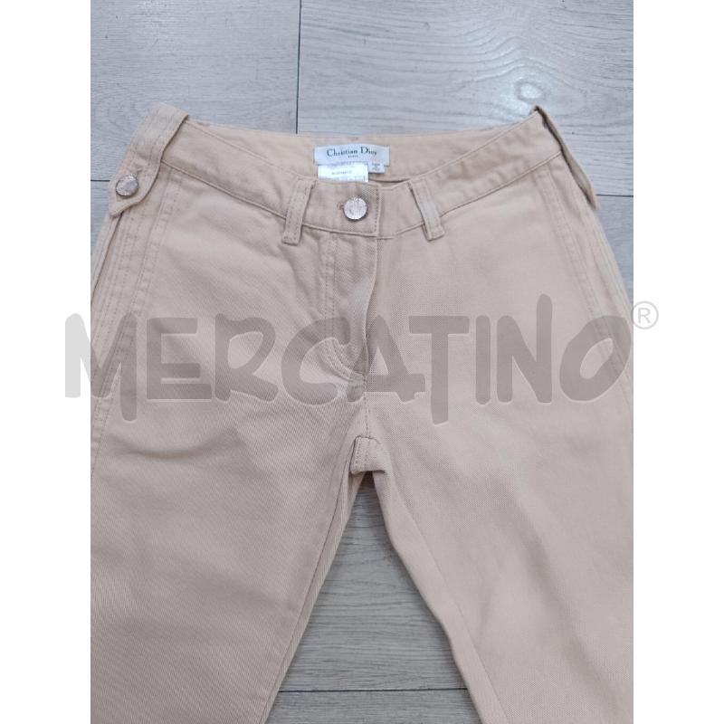 PANTALONE DONNA DIOR BEIGE PINOCCHIETTO ROSA | Mercatino dell'Usato Roma gregorio vii 3