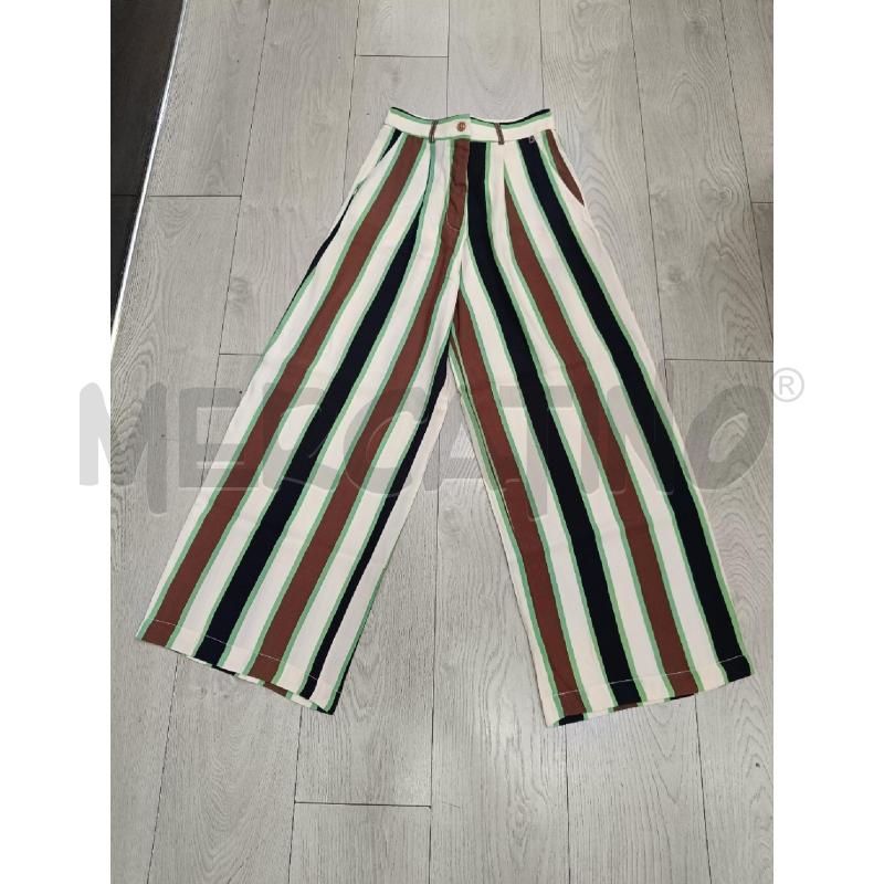 PANTALONE DONNA DIXIE BEIGE RIGHE MARRONI VERDI | Mercatino dell'Usato Roma gregorio vii 1