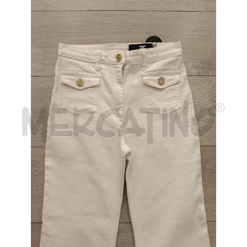 PANTALONE DONNA ELISABETTA FRANCHI BIANCHI ZAMPA | Mercatino dell'Usato Roma gregorio vii 3