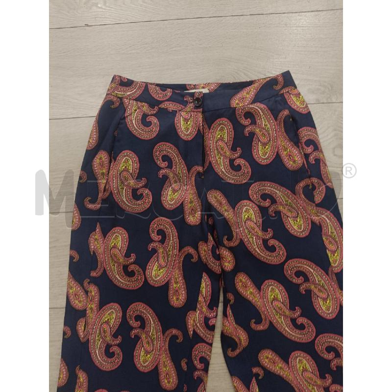 PANTALONE DONNA ESSENTIEL BLU SCURO PAISLEY FUCSIA SETA | Mercatino dell'Usato Roma gregorio vii 3