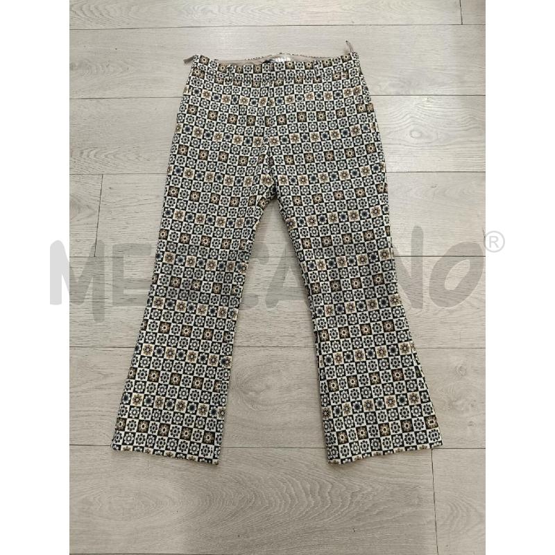 PANTALONE DONNA KILTIE BEIGE NERI FIORI QUADRETTI | Mercatino dell'Usato Roma gregorio vii 1
