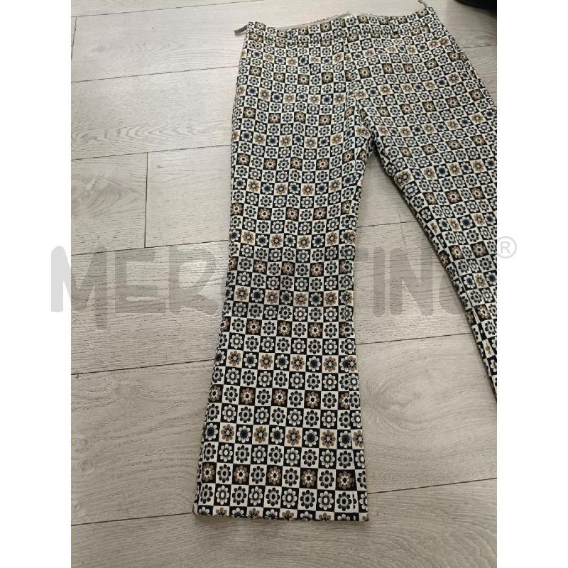 PANTALONE DONNA KILTIE BEIGE NERI FIORI QUADRETTI | Mercatino dell'Usato Roma gregorio vii 2