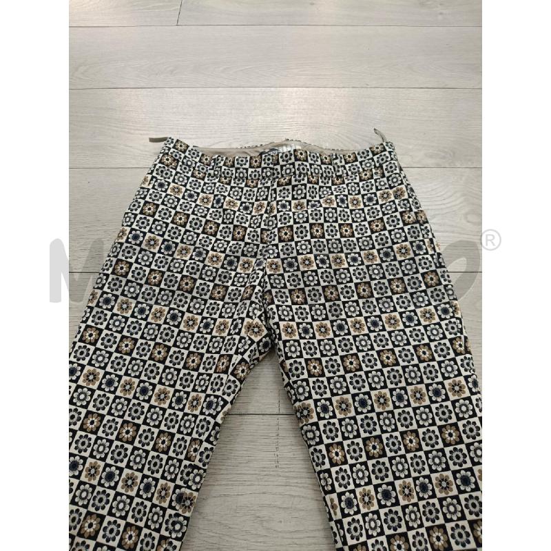 PANTALONE DONNA KILTIE BEIGE NERI FIORI QUADRETTI | Mercatino dell'Usato Roma gregorio vii 3