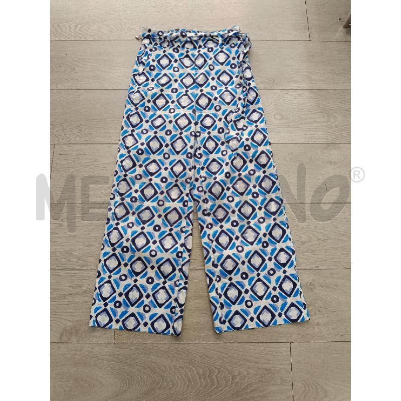 PANTALONE DONNA MARELLA BIANCO FANTASIA BLU | Mercatino dell'Usato Roma gregorio vii 1
