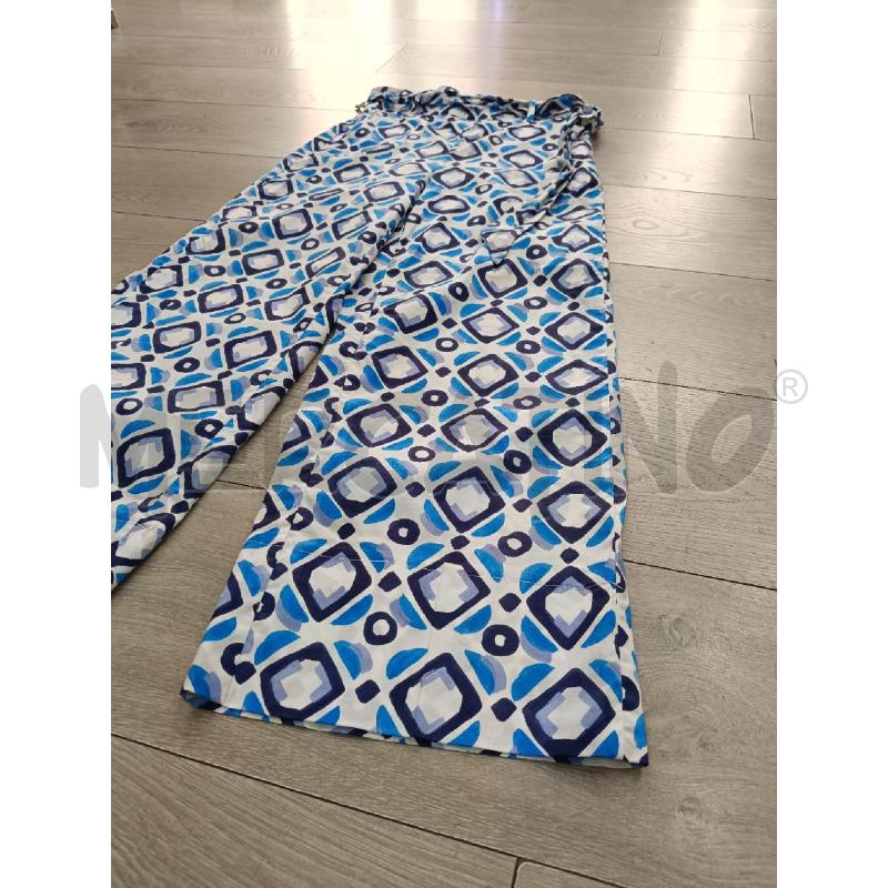 PANTALONE DONNA MARELLA BIANCO FANTASIA BLU | Mercatino dell'Usato Roma gregorio vii 2