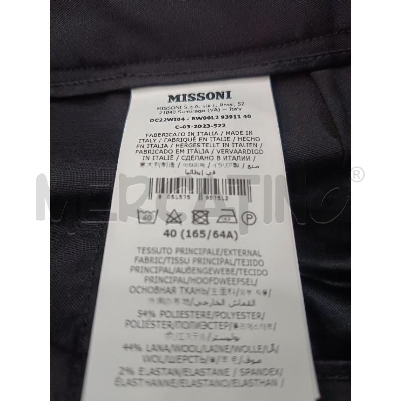 PANTALONE DONNA MISSONI NERO | Mercatino dell'Usato Roma gregorio vii 4
