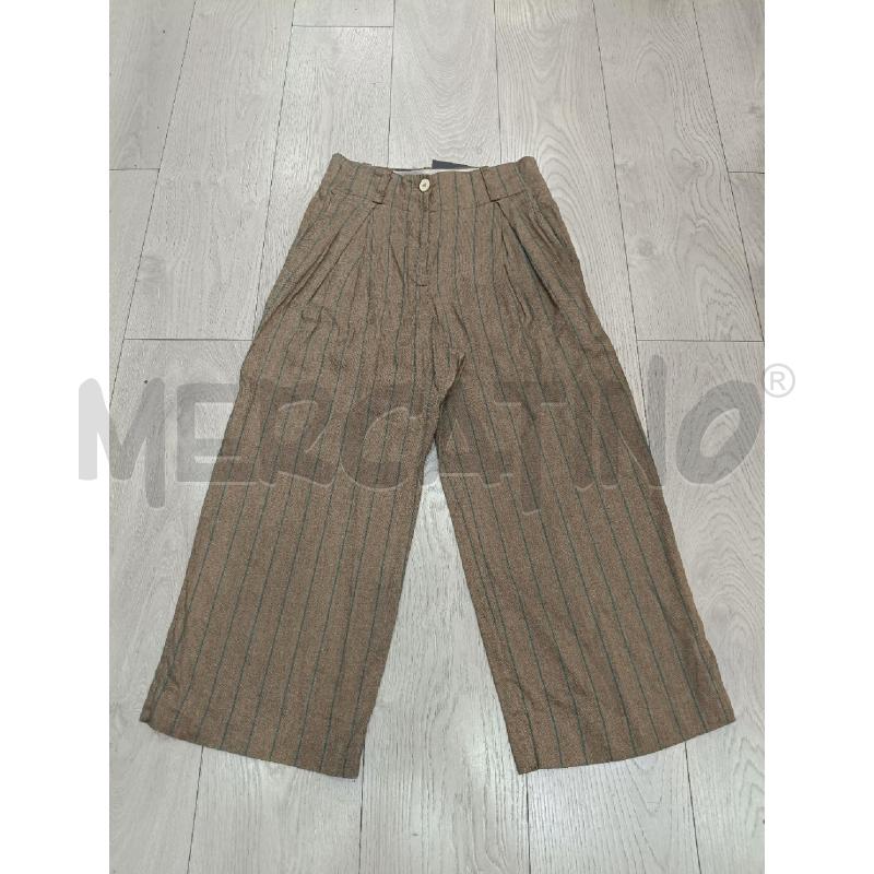 PANTALONE DONNA MOMONI VERDE RIGHE LINO | Mercatino dell'Usato Roma gregorio vii 1