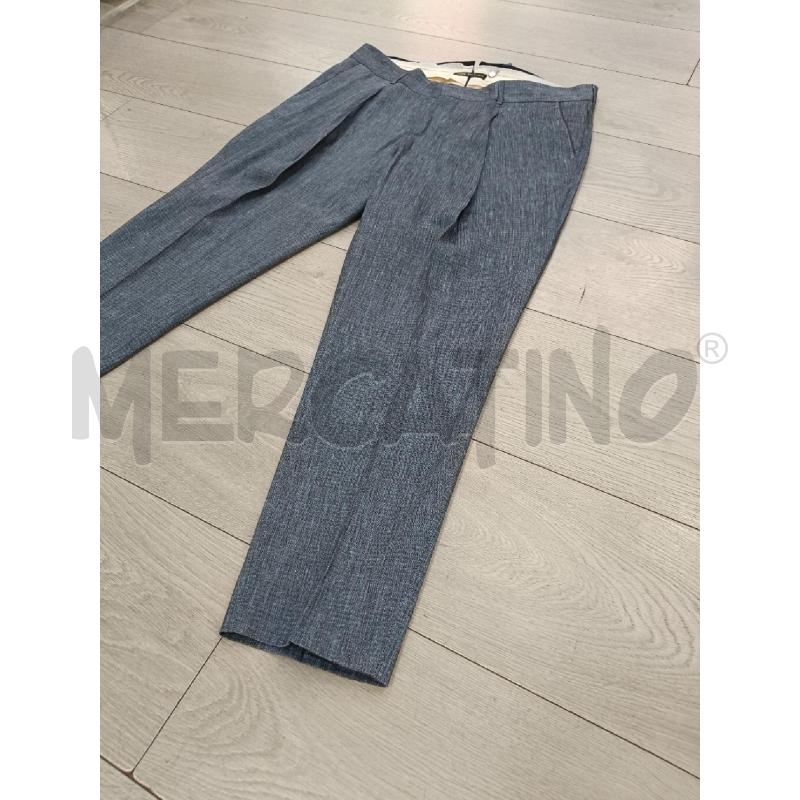 PANTALONE DONNA PTO1 BLU LINO | Mercatino dell'Usato Roma gregorio vii 2