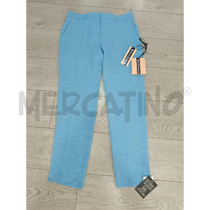 PANTALONE DONNA ROCHAS CELESTE | Mercatino dell'Usato Roma gregorio vii 1