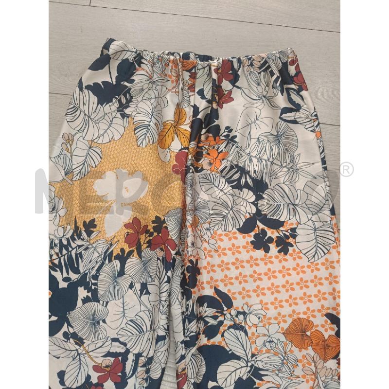 PANTALONE DONNA ROUGE FIORI ARANCIO BLU  | Mercatino dell'Usato Roma gregorio vii 4