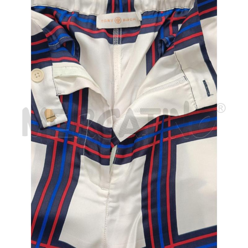 PANTALONE DONNA TORY BURCH RIGHE ROSSE BLU | Mercatino dell'Usato Roma gregorio vii 1