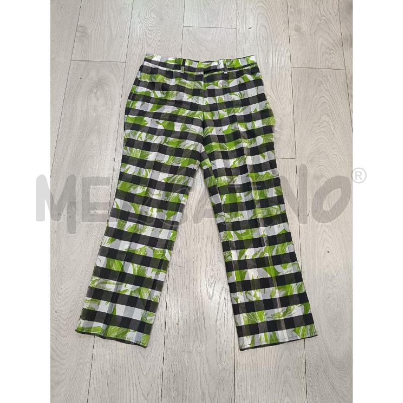 PANTALONE DONNA VERSACE QUADRETTI GRIGIO NERO FANTASIA VERDE | Mercatino dell'Usato Roma gregorio vii 1