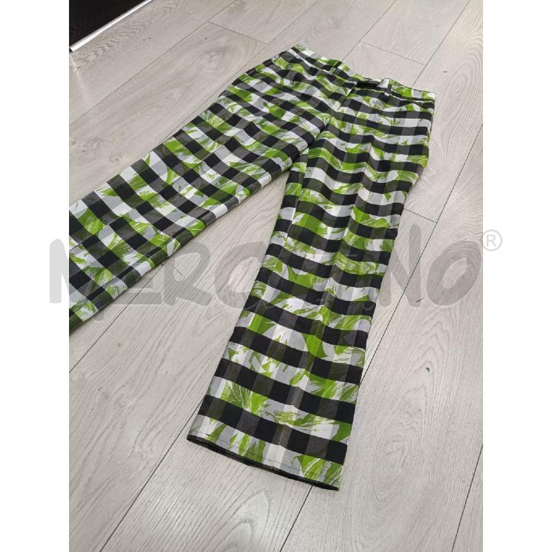 PANTALONE DONNA VERSACE QUADRETTI GRIGIO NERO FANTASIA VERDE | Mercatino dell'Usato Roma gregorio vii 2