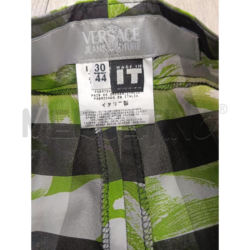 PANTALONE DONNA VERSACE QUADRETTI GRIGIO NERO FANTASIA VERDE | Mercatino dell'Usato Roma gregorio vii 4